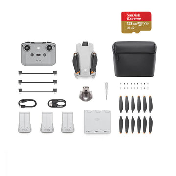 DJI Mini 3 Fly more combo (DJI RC-N1) + 128 GB SD Kaart