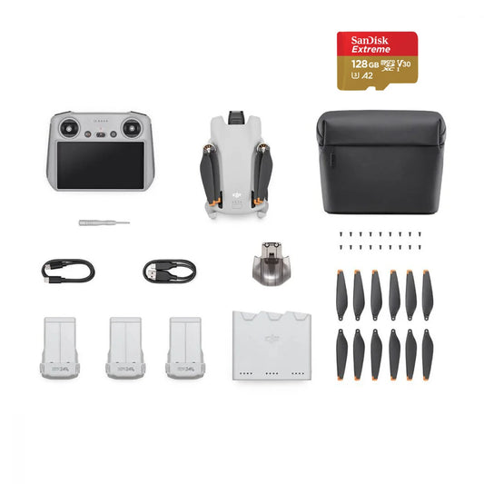 DJI Mini 3 Fly more combo (DJI RC smart controller) + 128GB SD Kaart